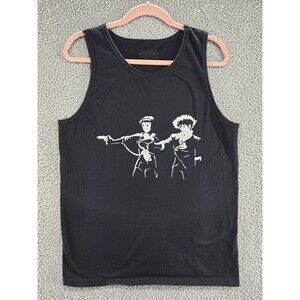 Cowboy Bebop Pulp Fiction Shirt Mens L Tank Top Black Anime Movie Mashup Humans